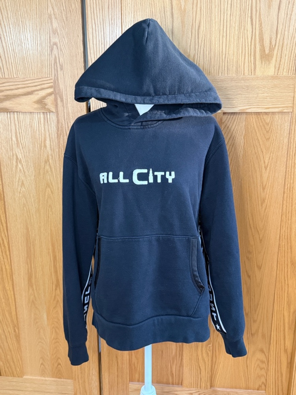 Just Don Black Hoodie with White ALL CITY Logo